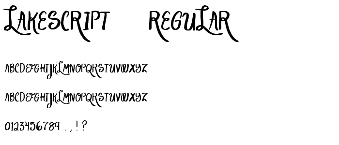 LakeScript Regular font