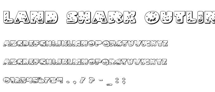 Land Shark Outline font