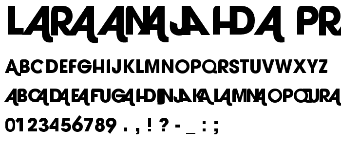 Laranjha Pro Reg font