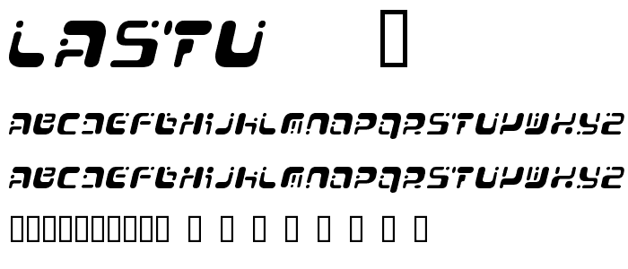 Lastu # 1 font