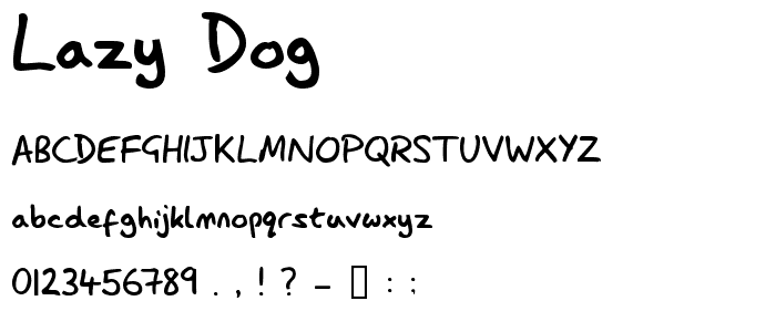 Lazy Dog Font : Script Handwritten : pickafont.com