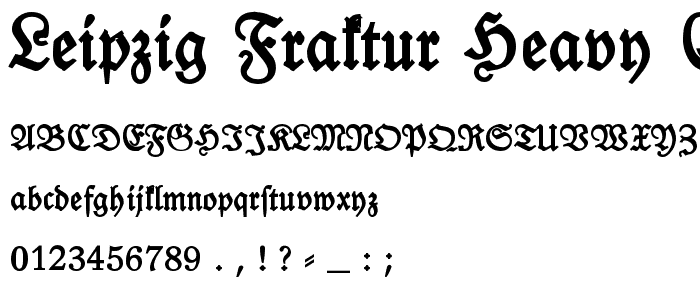 Leipzig Fraktur Heavy ExtraBold police