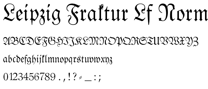 Leipzig Fraktur LF Normal font