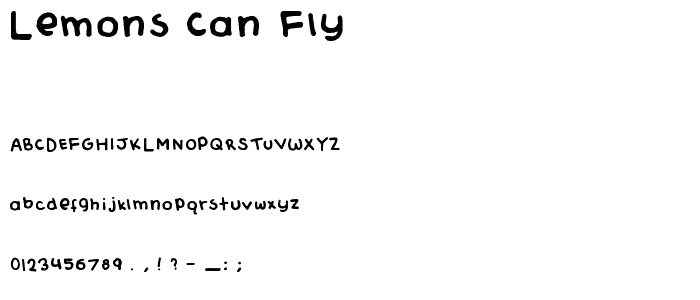 Lemons Can Fly font