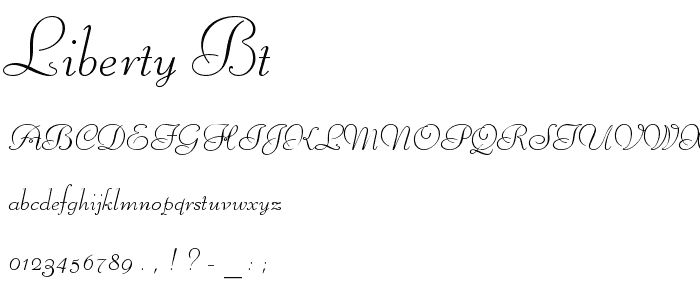 Liberty BT font