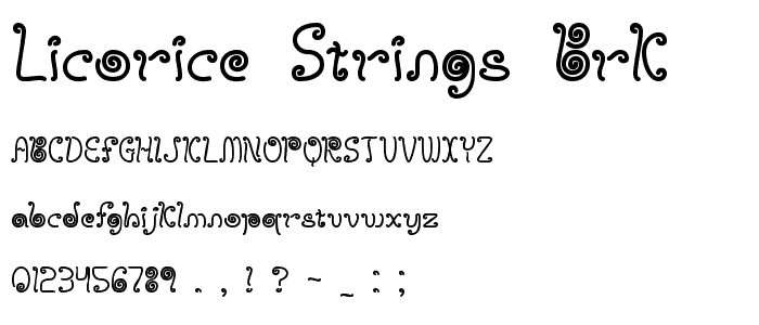 Licorice Strings BRK font