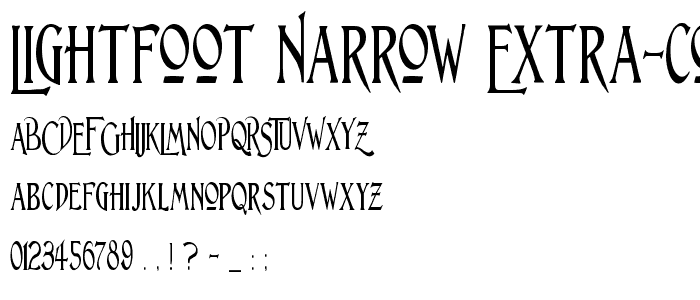 Lightfoot Narrow Extra-condensed Regular police