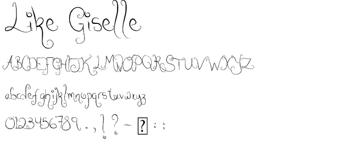 Like Giselle font