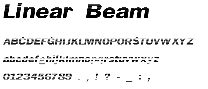 Linear Beam font