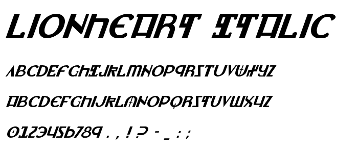 Lionheart Italic police