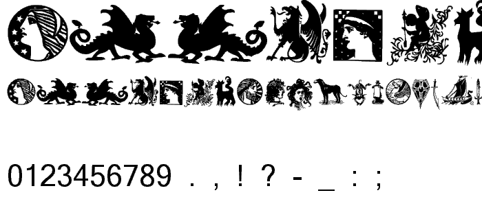 Listemagerens Dingbats 1 font