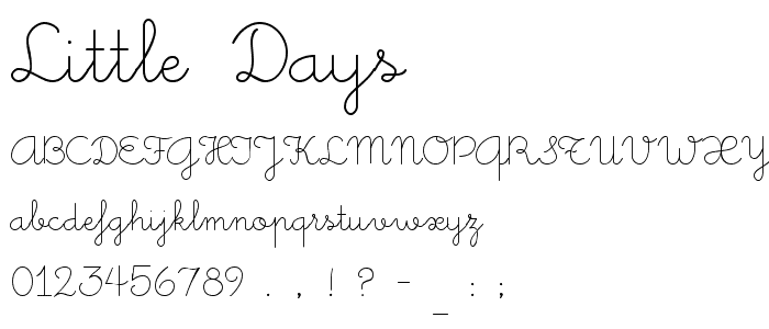 Little Days font