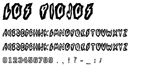 Los Piojos font