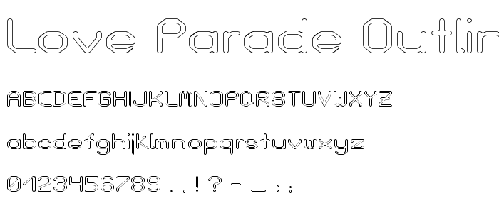 Love Parade outline Bold police