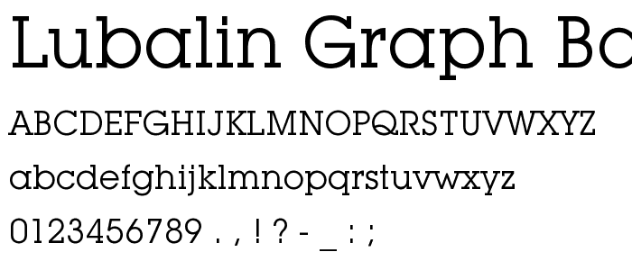 Lubalin Graph Book BT font