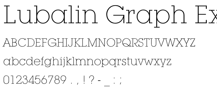 Lubalin Graph Extra Light BT font