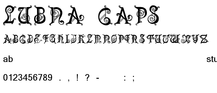 Lubna Caps font