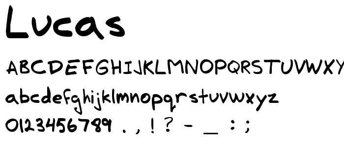 Lucas font