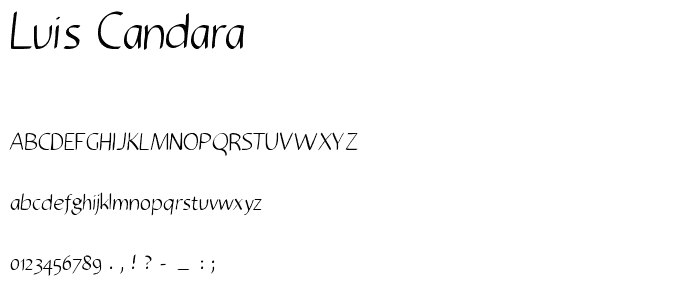 Luis Candara font