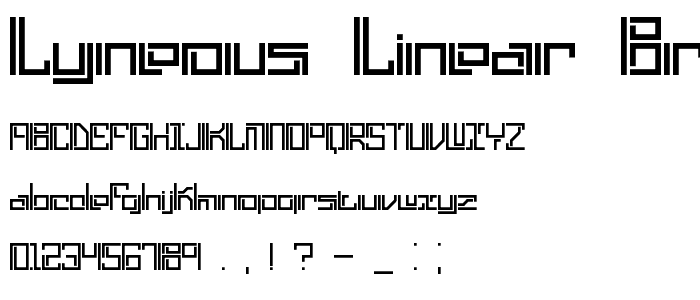 Lyneous Linear BRK font