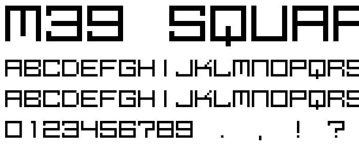 M39_SQUAREFUTURE font