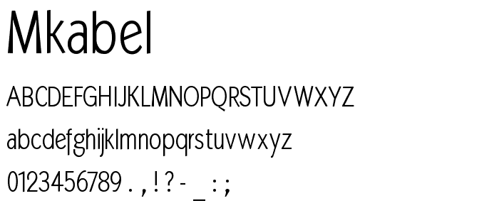 MKAbel font