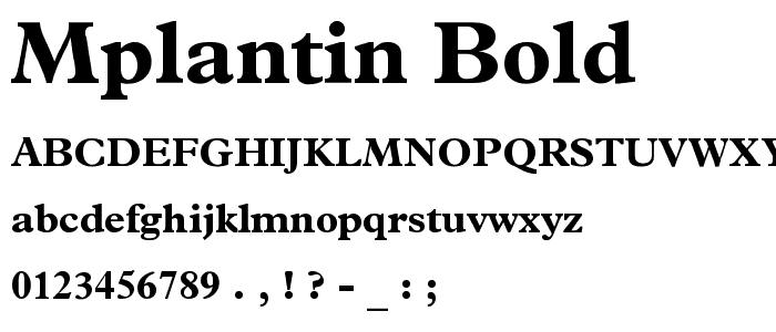 MPlantin-Bold font