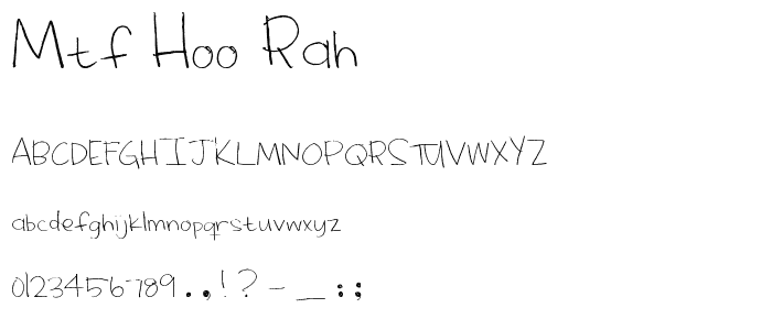 MTF Hoo Rah font