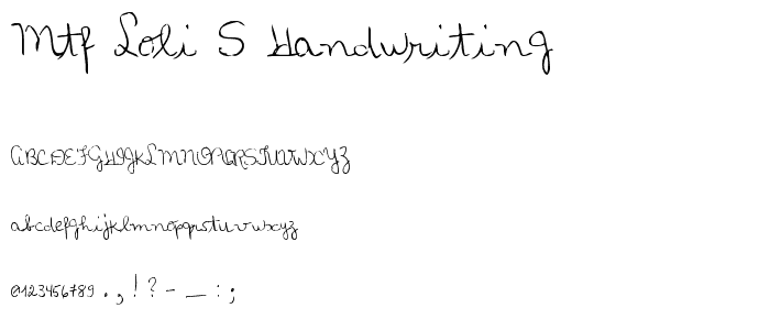 MTF Loli_s Handwriting font