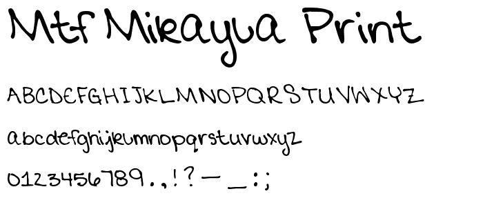 MTF Mikayla Print font