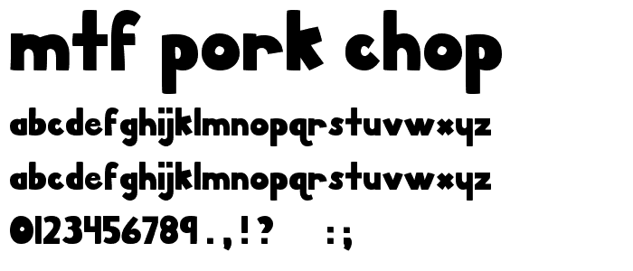 MTF Pork Chop font