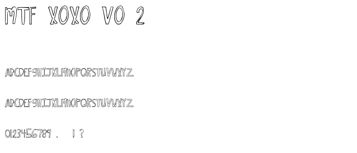 MTF XOXO Vo_2 font