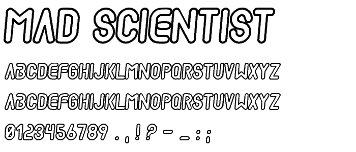 Mad scientist   font