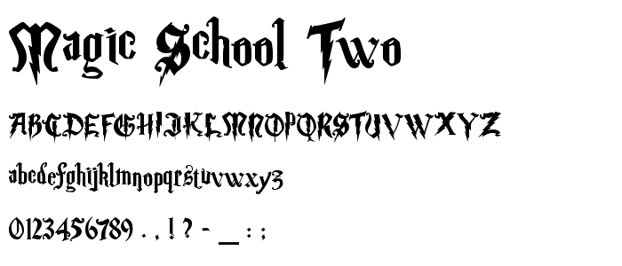 Magic School Two font