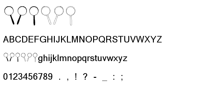 Magnifying Glass font