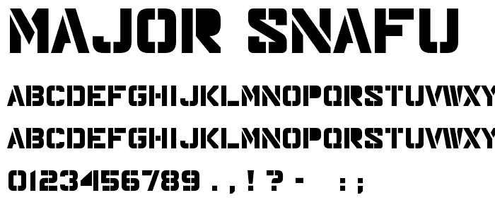 Major Snafu font