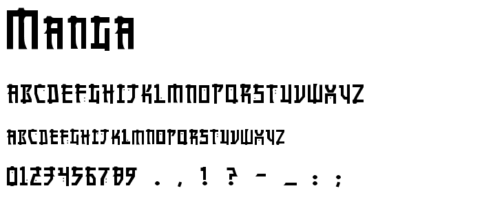 Manga font