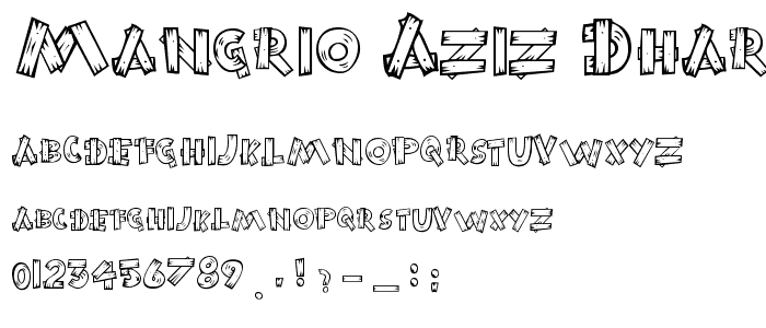 Mangrio_Aziz_Dharejo_Dedar_Wood font