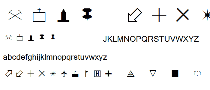 Map Symbols font