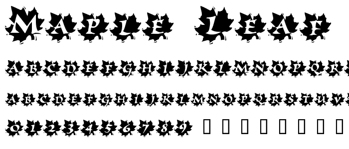 Maple Leaf Rag font