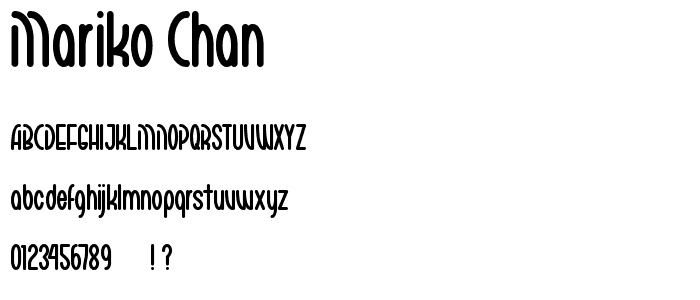 Mariko Chan font