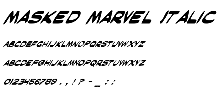 Masked Marvel Italic police