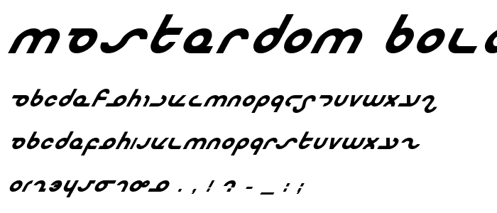 Masterdom Bold Italic police