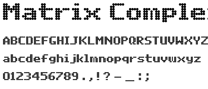 Matrix Complex NC font