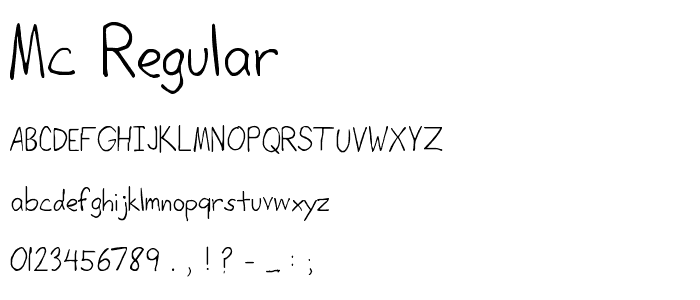 Mc Regular font