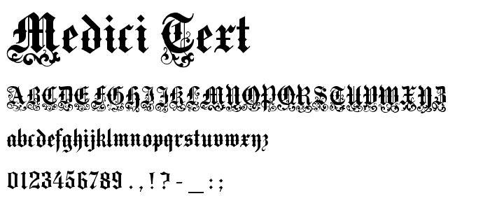 Medici Text font