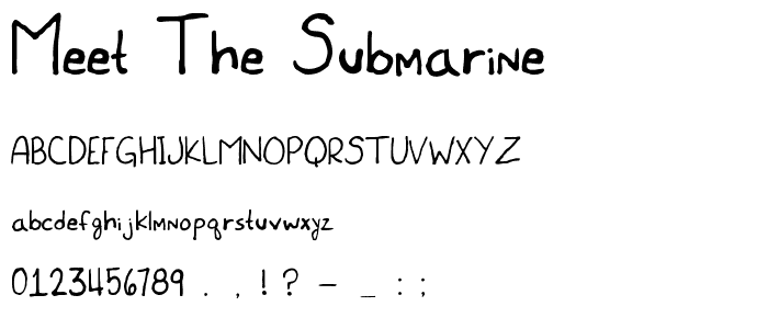 Meet the Submarine font