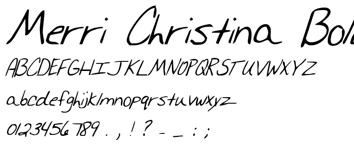 Merri Christina Bold Italic police