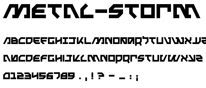 Metal Storm font