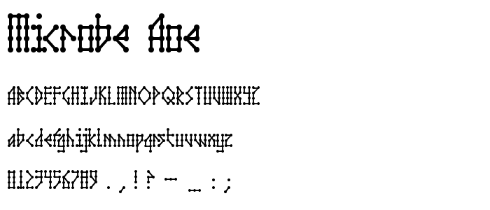 Microbe AOE font